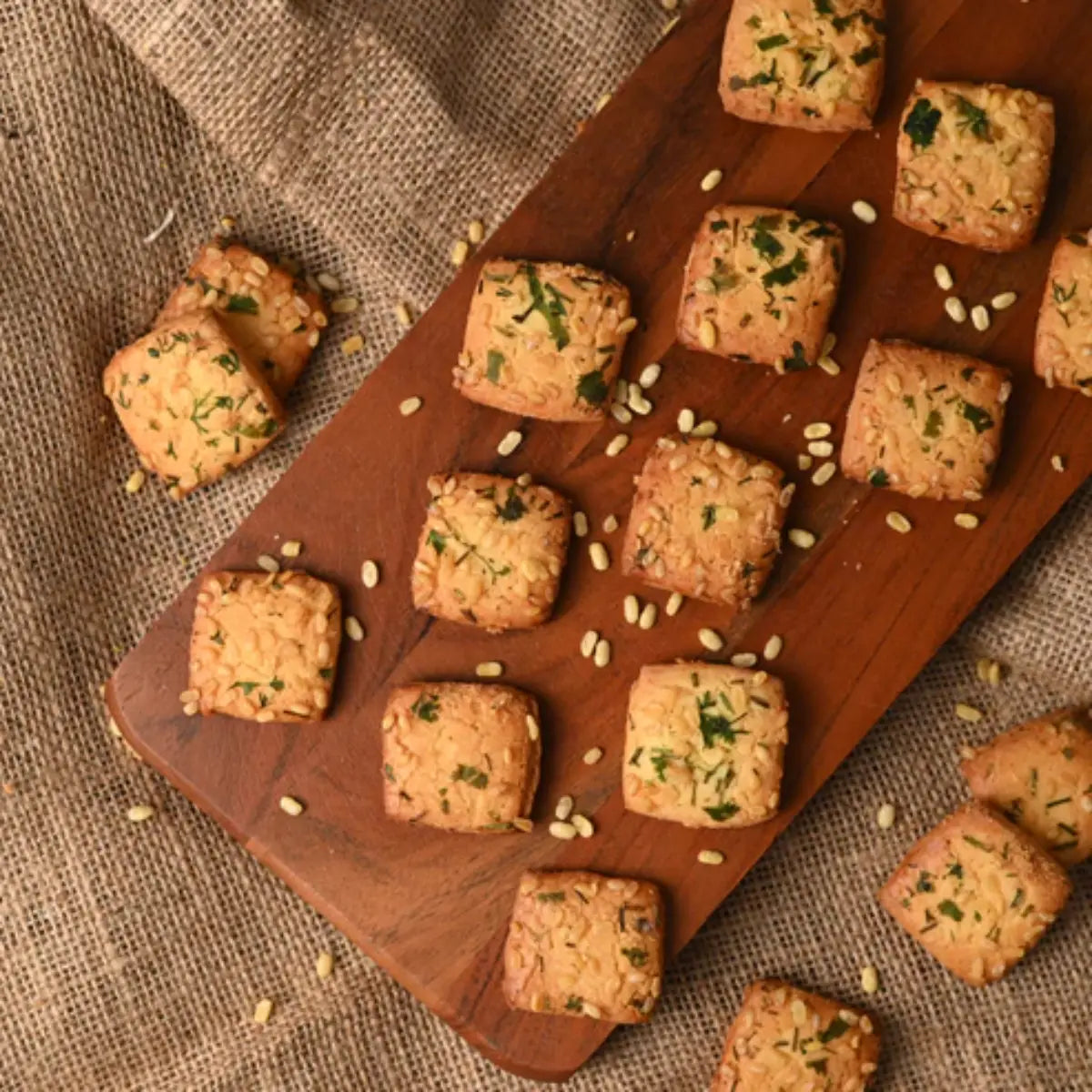Dhaniya Moong Dal Biscuits